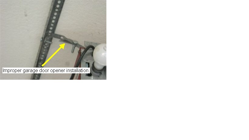 Improper garage door opener installation